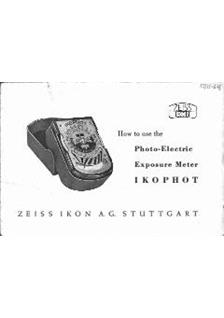 Zeiss Ikon Ikophot manual. Camera Instructions.